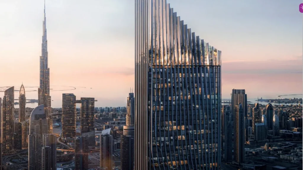 Stunning skyscrapers and luxurious residences by the sea at Dubai Investment Properties, showcasing waterfront luxury living.