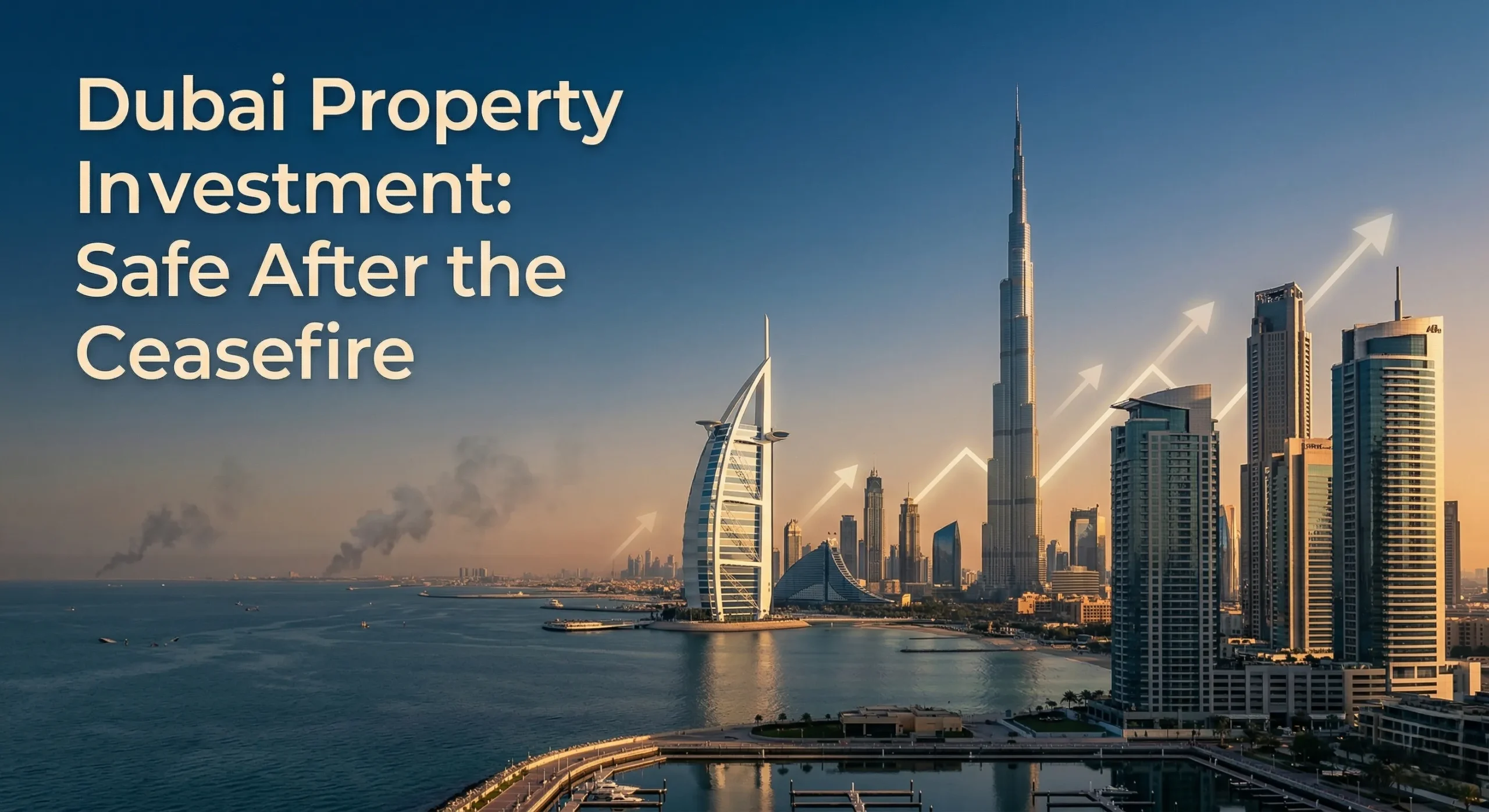 Aerial view of luxury residential properties with a water feature at Dubai Investment Properties event, showcasing modern architecture.